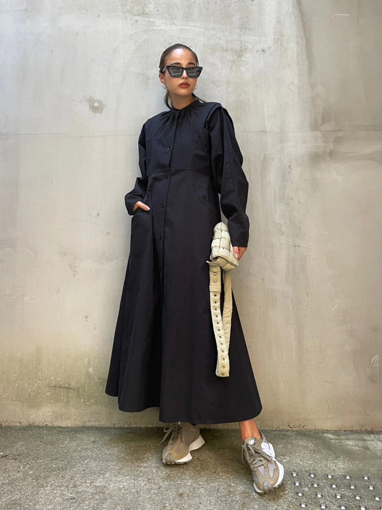 TRUNC 88(トランクエイティーエイト) |front button A-line silhouette Dress