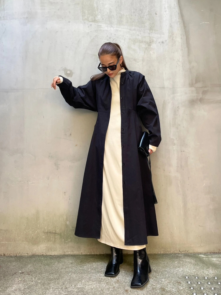 TRUNC 88(トランクエイティーエイト) |front button A-line silhouette Dress