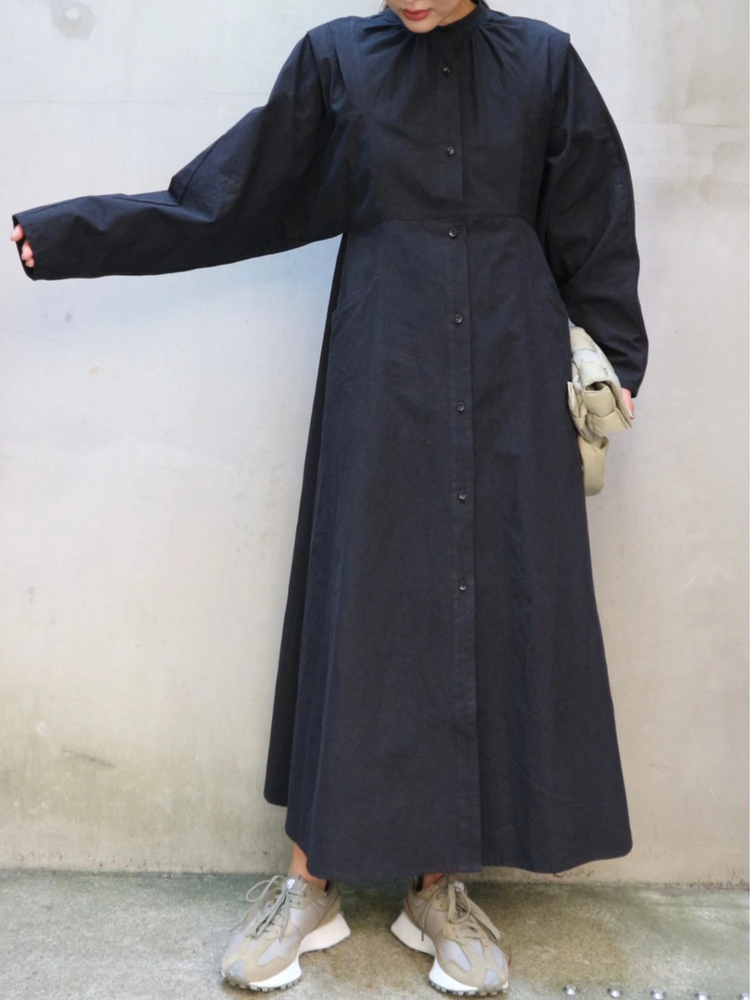 TRUNC 88(トランクエイティーエイト) |front button A-line silhouette Dress