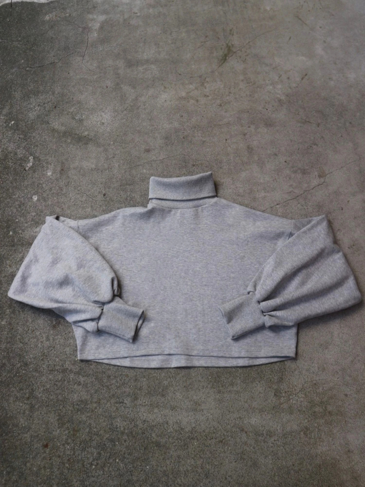 Shirring Sleeve Cropped turtle Tops / TRUNC 88（トランクエイティー