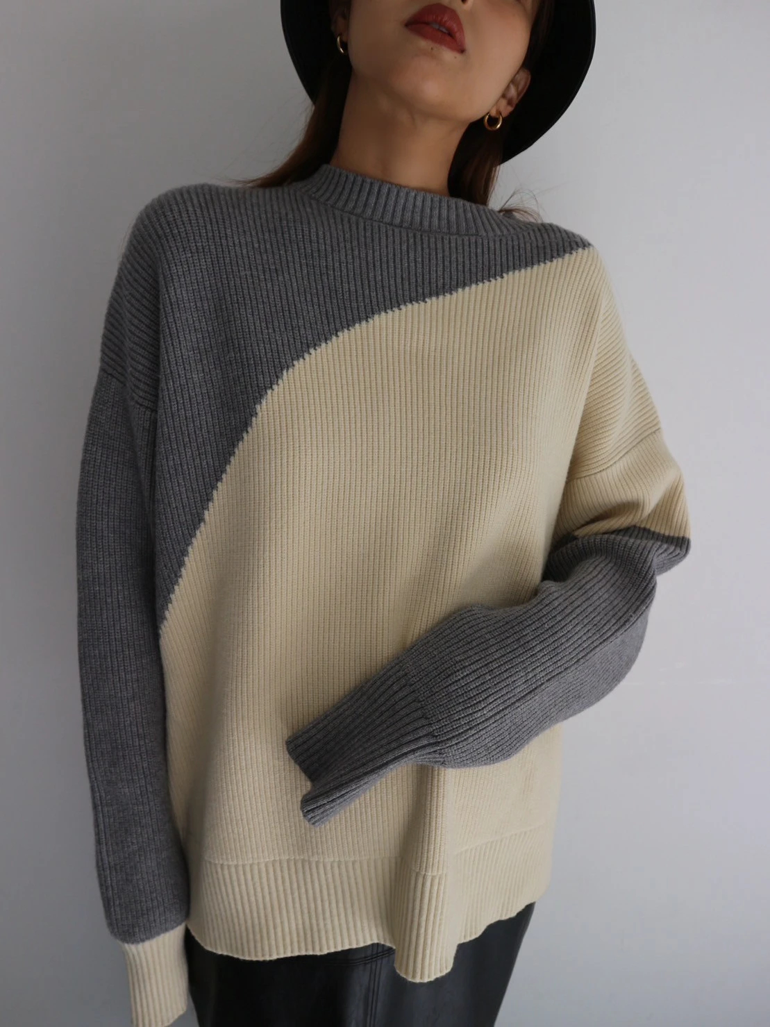 TRUNK88 Bicolor Knit Pullover-