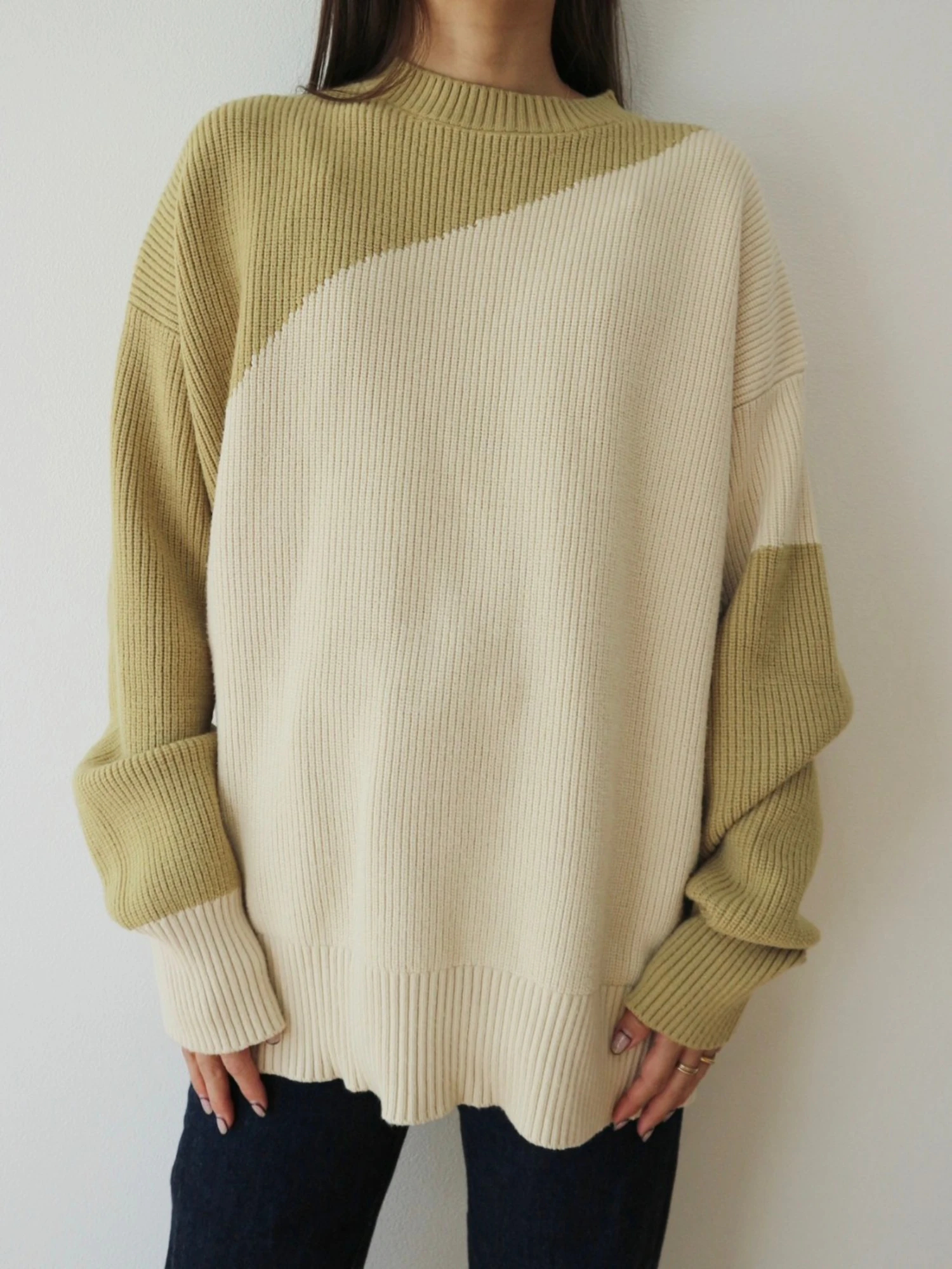 TRUNK88 Bicolor Knit Pullover-