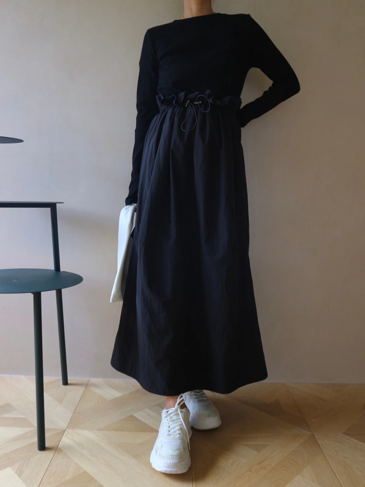 Nylon Combi Long Sleeve Dress / TRUNC 88（トランクエイティーエイト