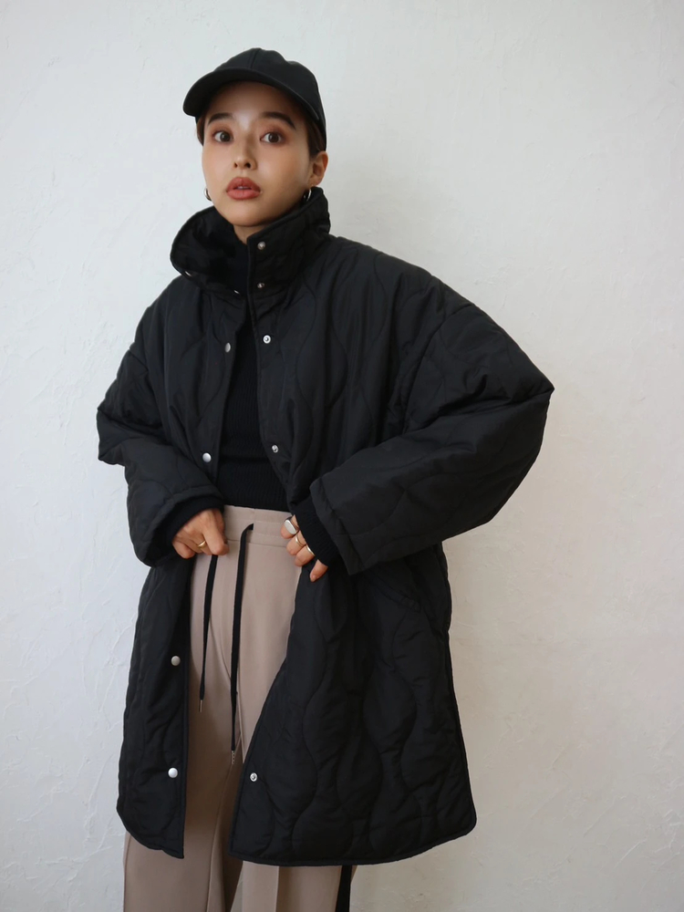 Drawstring Quilt Standcollar Coat / TRUNC 88（トランクエイティー