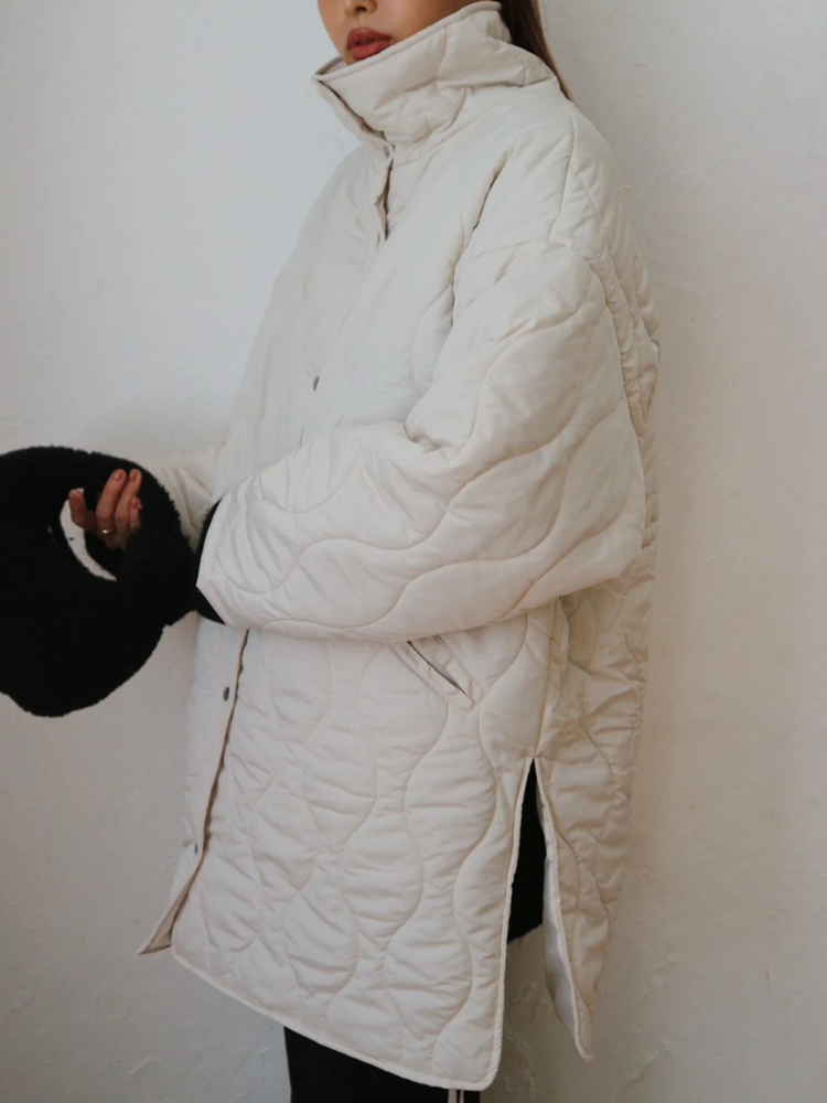 Drawstring Quilt Standcollar Coat / TRUNC 88（トランクエイティー