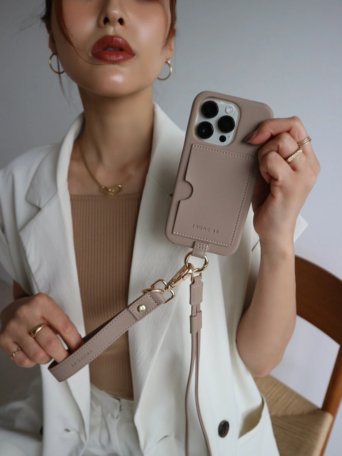 iPhone14PRO) Double Strap iPhone Case / TRUNC 88（トランク