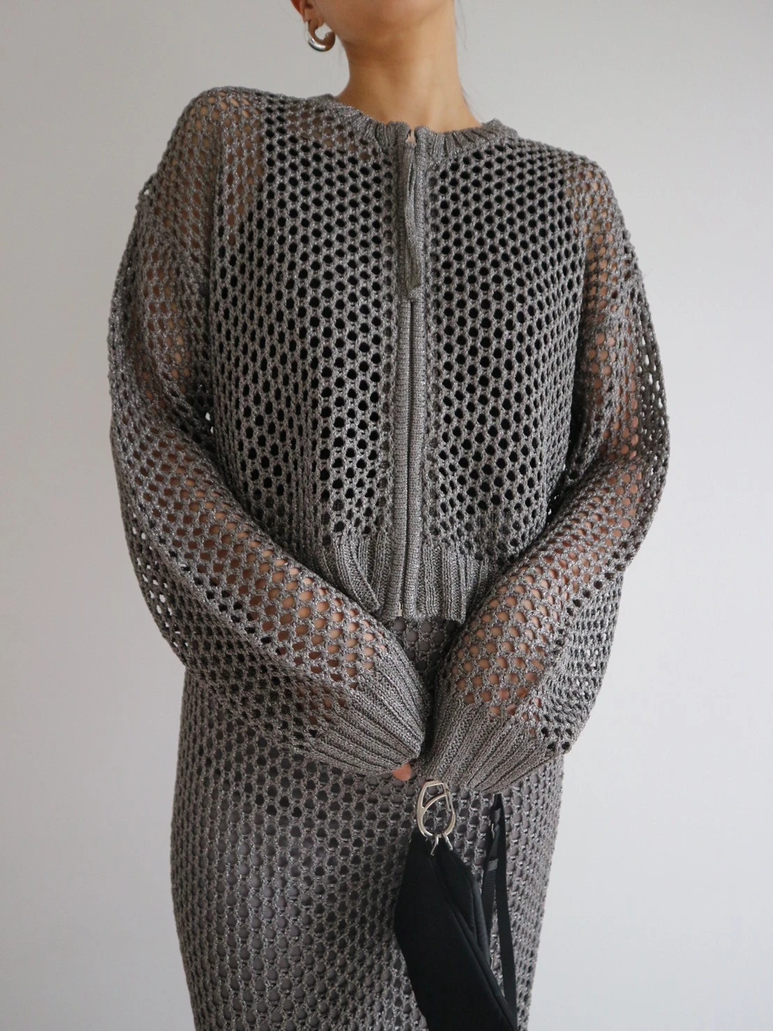 新しい Glitter Mesh Zip Cardigan / TRUNC 88（トランクエイティー カーディガン