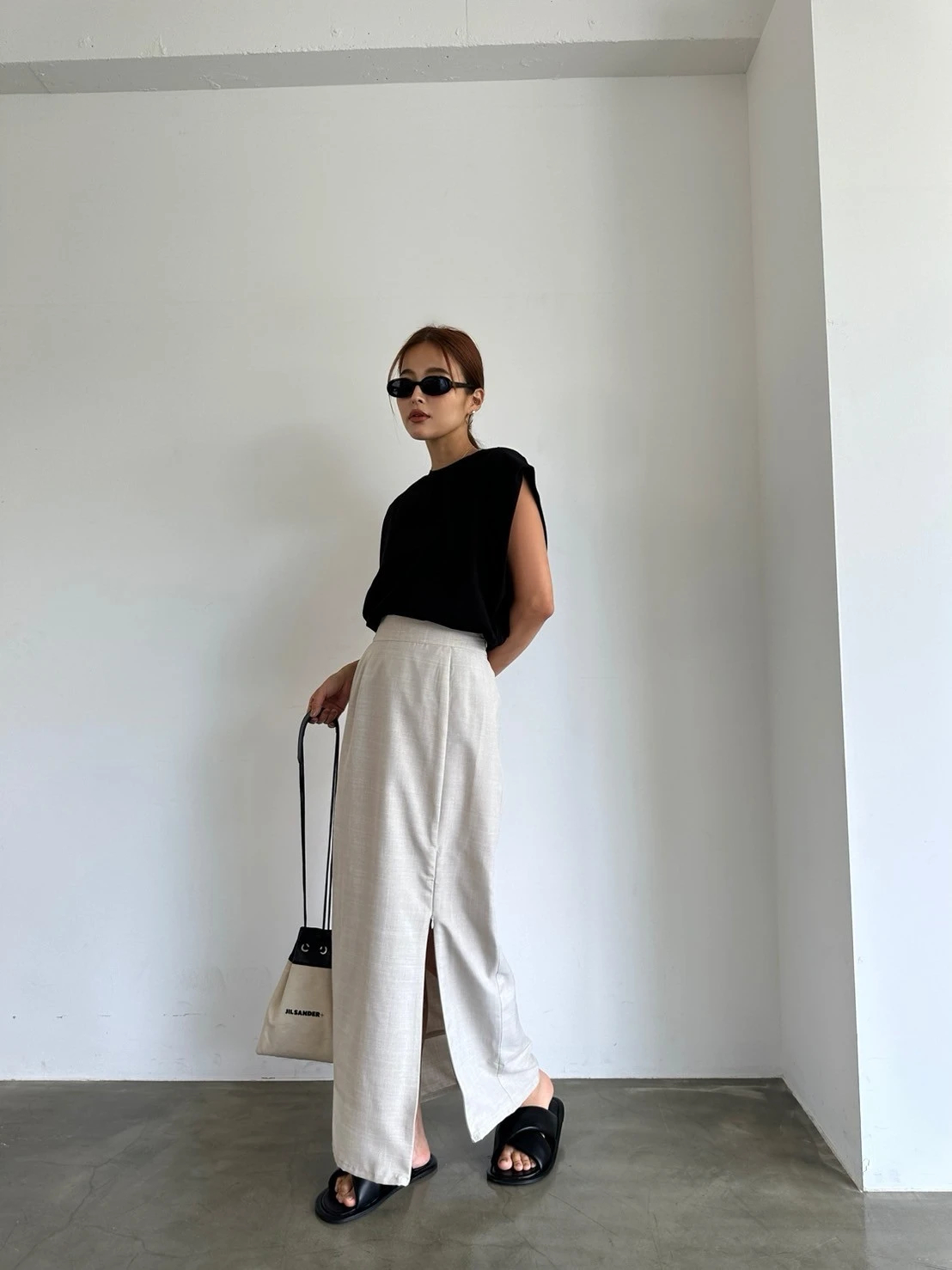 Linen Like Cocoon Skirt / TRUNC 88（トランクエイティーエイト
