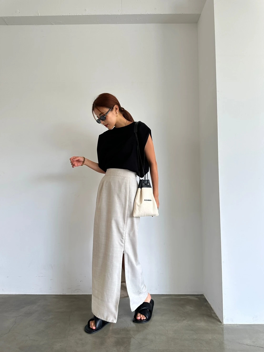 Linen Like Cocoon Skirt / TRUNC 88（トランクエイティーエイト