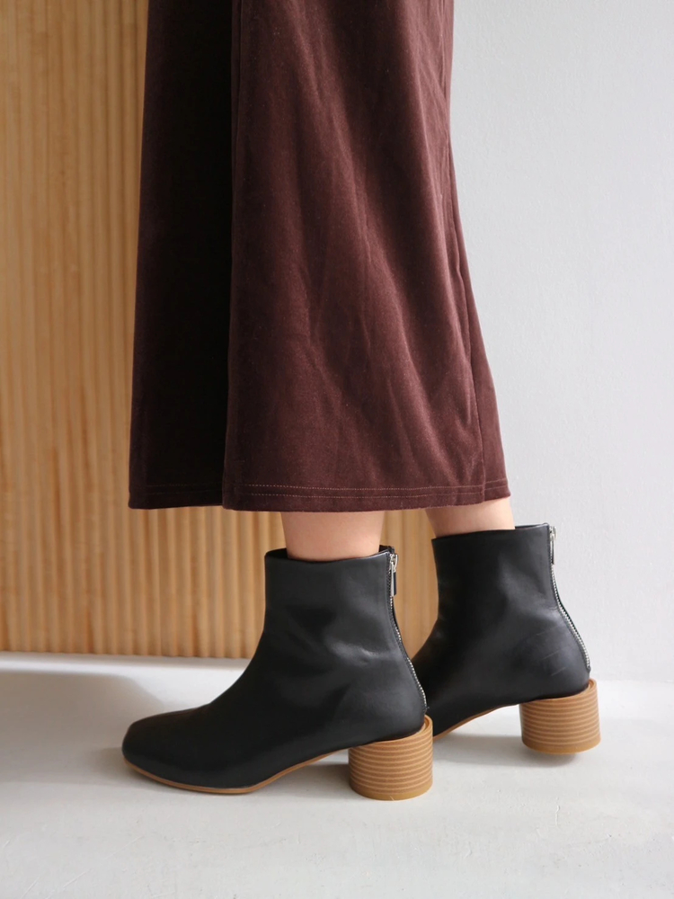 TRUNC 88(トランクエイティーエイト) |Wood Circle Heel Boots