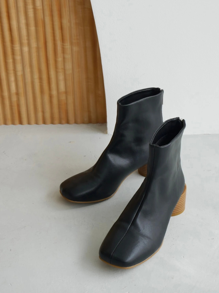 TRUNC 88(トランクエイティーエイト) |Wood Circle Heel Boots