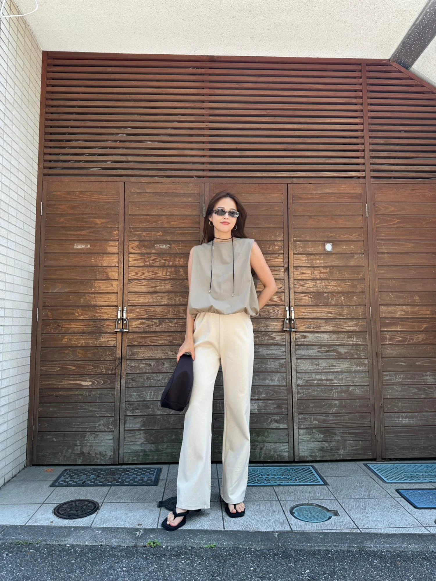 trunc88 High Stretch Flare Pants ブラウン TRUNC 88（トランクエイティーエイト）の「High Stretch Flare