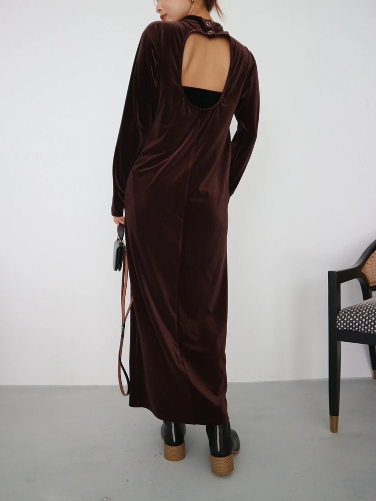 Back Open Velour Dress / TRUNC 88（トランクエイティーエイト）の 