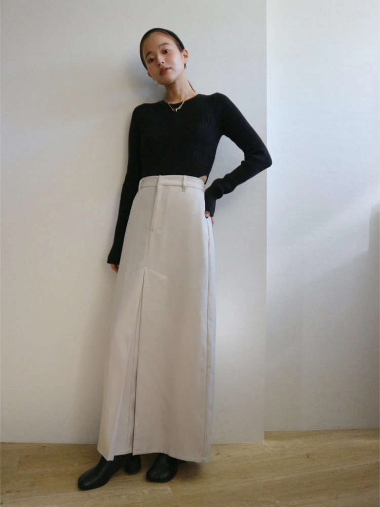 TRUNC 88(トランクエイティーエイト) |Heather Twill Tuck Skirt