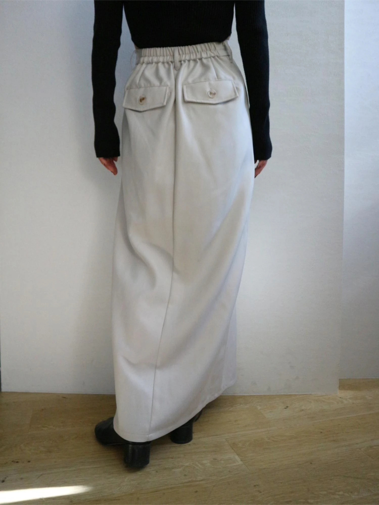 TRUNC 88(トランクエイティーエイト) |Heather Twill Tuck Skirt