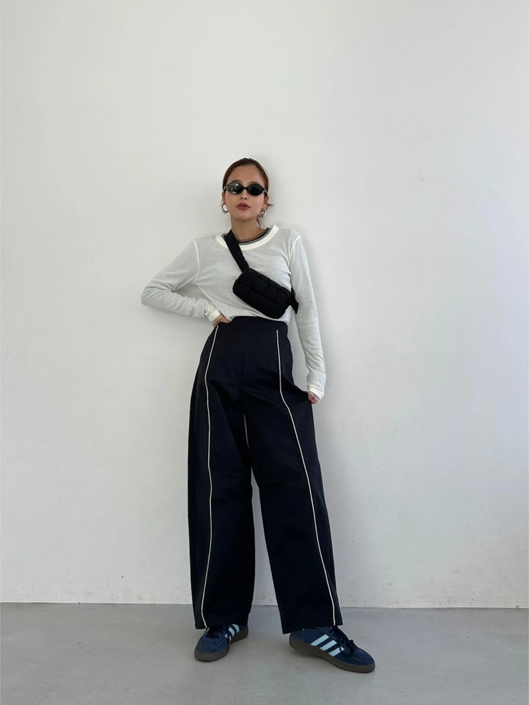 TRUNC 88(トランクエイティーエイト) |Tulle Rib Long Sleeve TEE