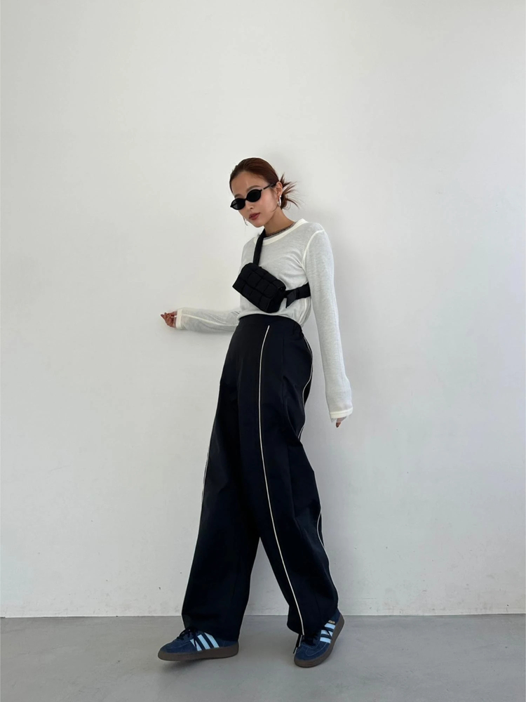 TRUNC 88(トランクエイティーエイト) |Tulle Rib Long Sleeve TEE