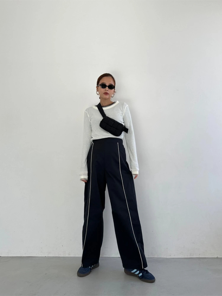 TRUNC 88(トランクエイティーエイト) |Tulle Rib Long Sleeve TEE