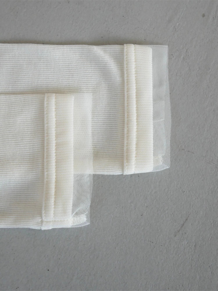 TRUNC 88(トランクエイティーエイト) |Tulle Rib Long Sleeve TEE