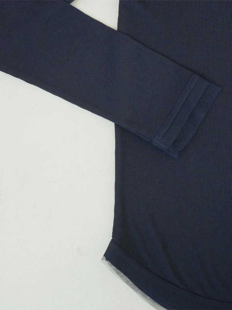 TRUNC 88(トランクエイティーエイト) |Tulle Rib Long Sleeve TEE