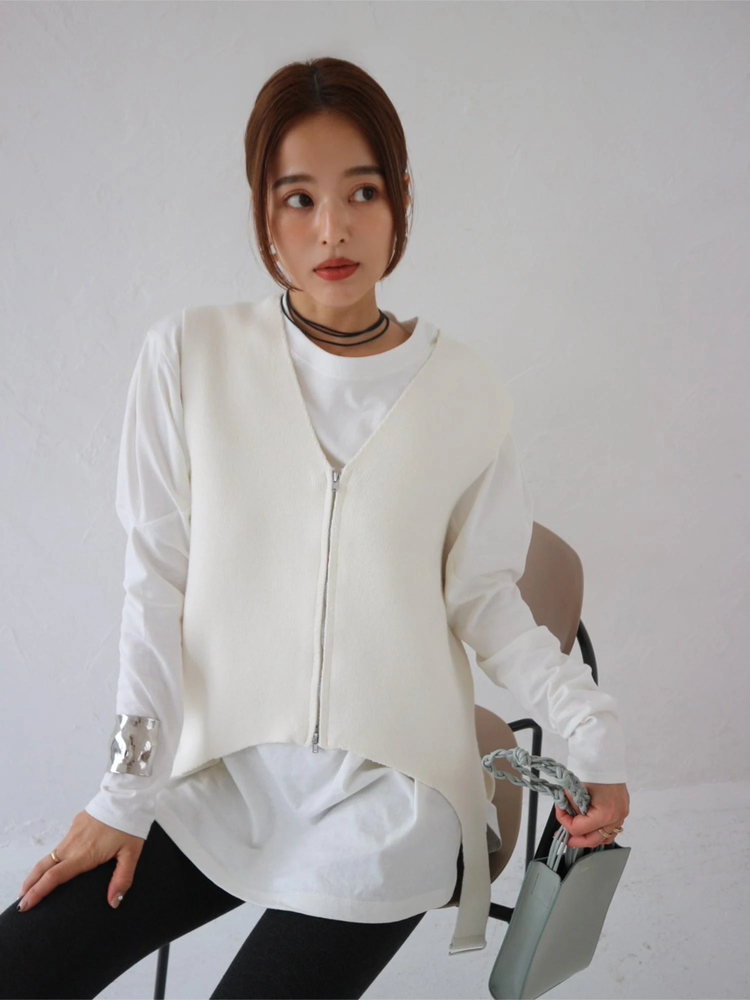 TRUNC 88(トランクエイティーエイト) |Garter Straps Knit Vest