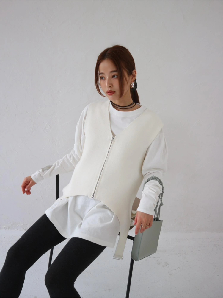 TRUNC 88(トランクエイティーエイト) |Garter Straps Knit Vest