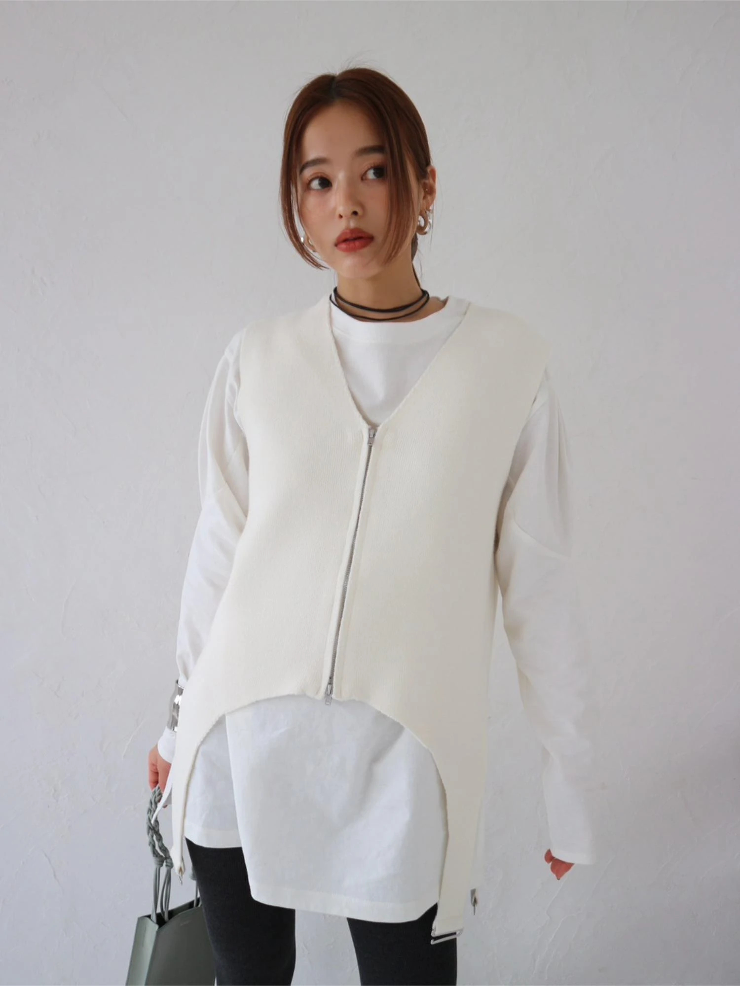 TRUNC88ニット Garter Straps Knit Vest / TRUNC 88（トランクエイティーエイト