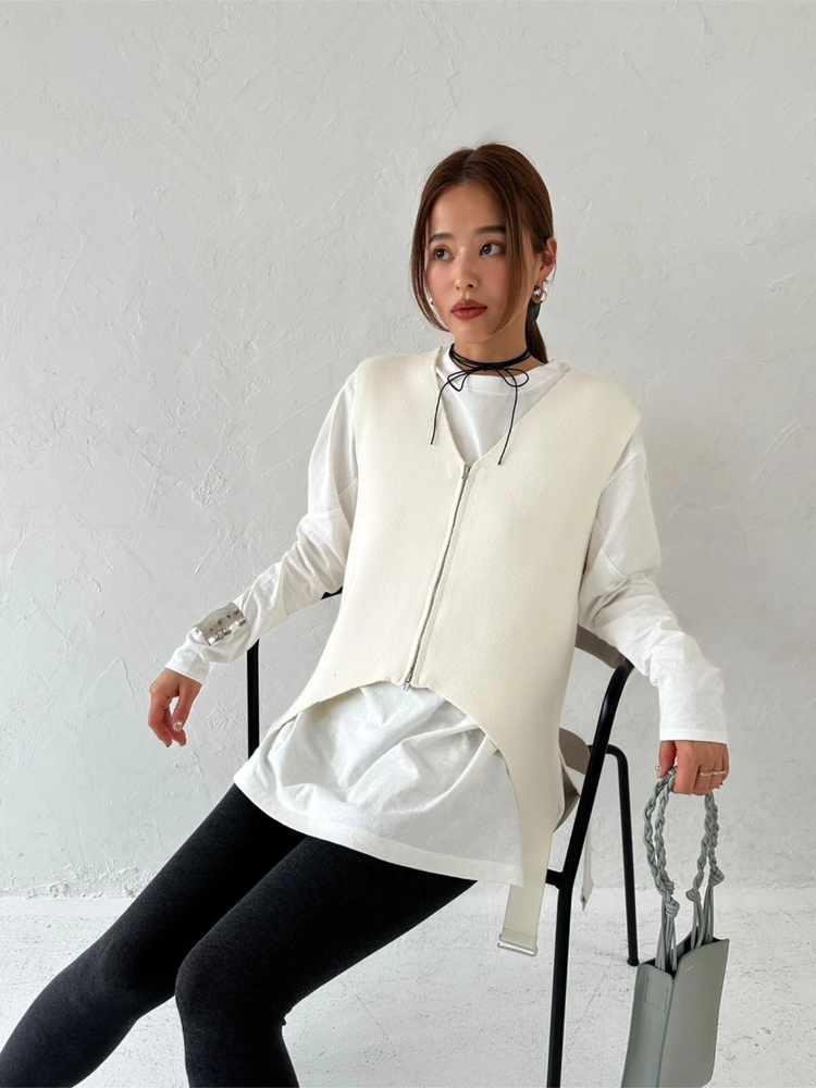 TRUNC 88(トランクエイティーエイト) |Garter Straps Knit Vest