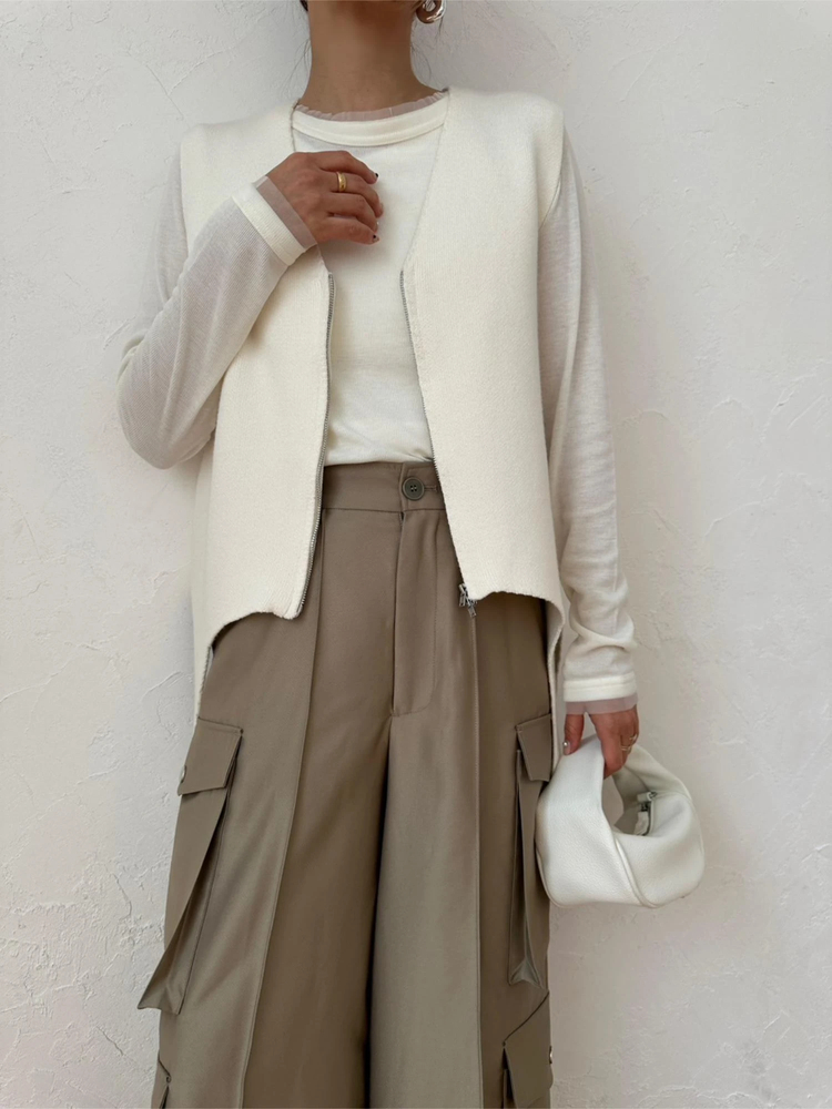 TRUNC 88(トランクエイティーエイト) |Garter Straps Knit Vest