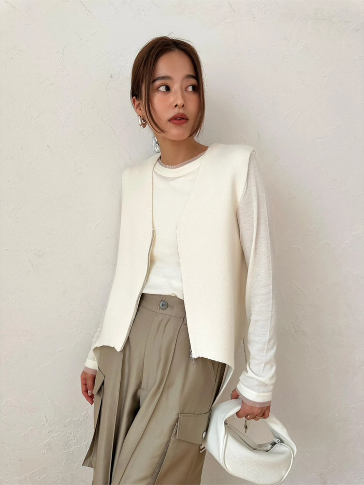 TRUNC 88(トランクエイティーエイト) |Garter Straps Knit Vest