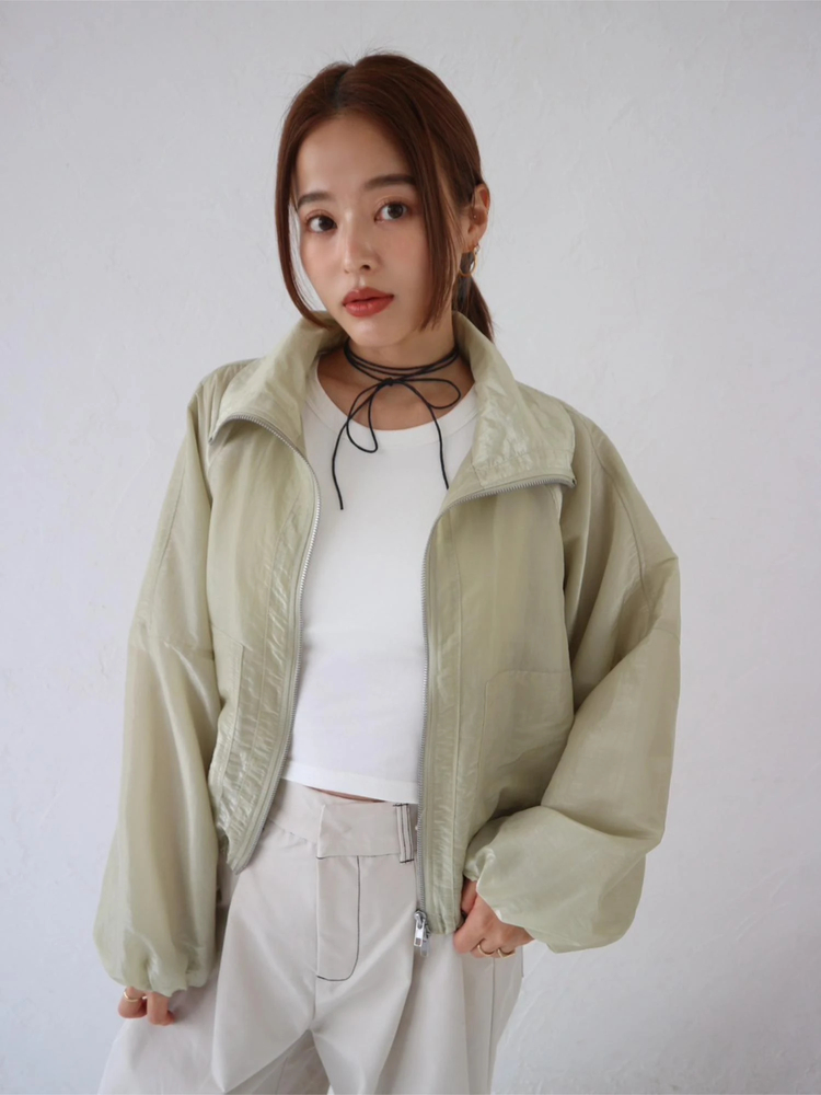 TRUNC 88(トランクエイティーエイト) |Sheer Cropped Blouson