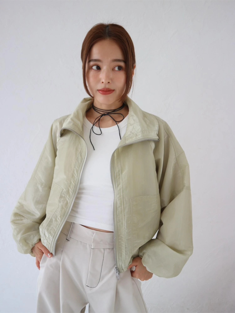 TRUNC 88(トランクエイティーエイト) |Sheer Cropped Blouson