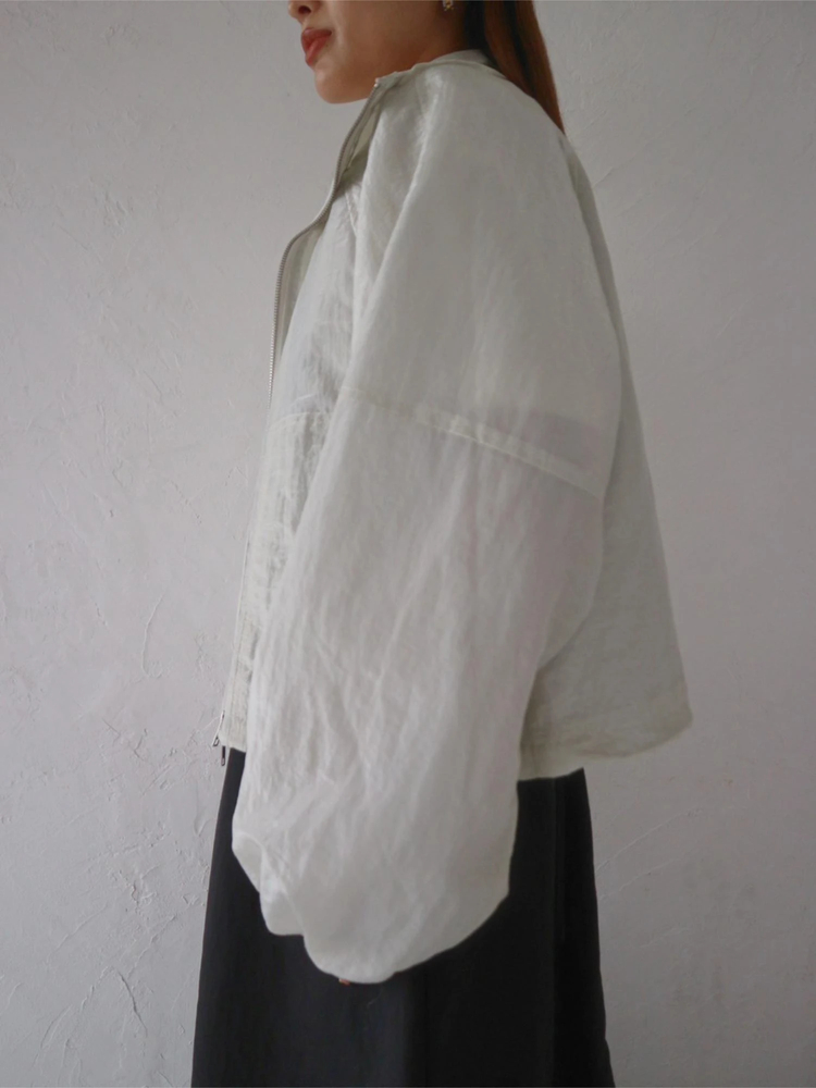 TRUNC 88(トランクエイティーエイト) |Sheer Cropped Blouson