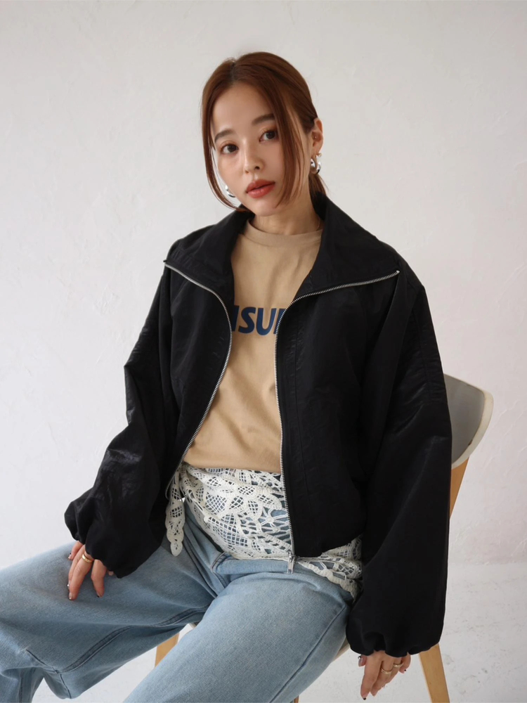 TRUNC 88(トランクエイティーエイト) |Sheer Cropped Blouson
