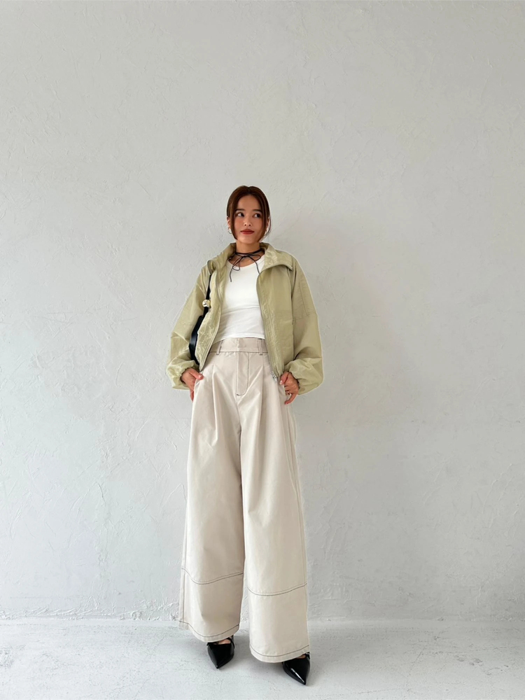 TRUNC 88(トランクエイティーエイト) |Sheer Cropped Blouson