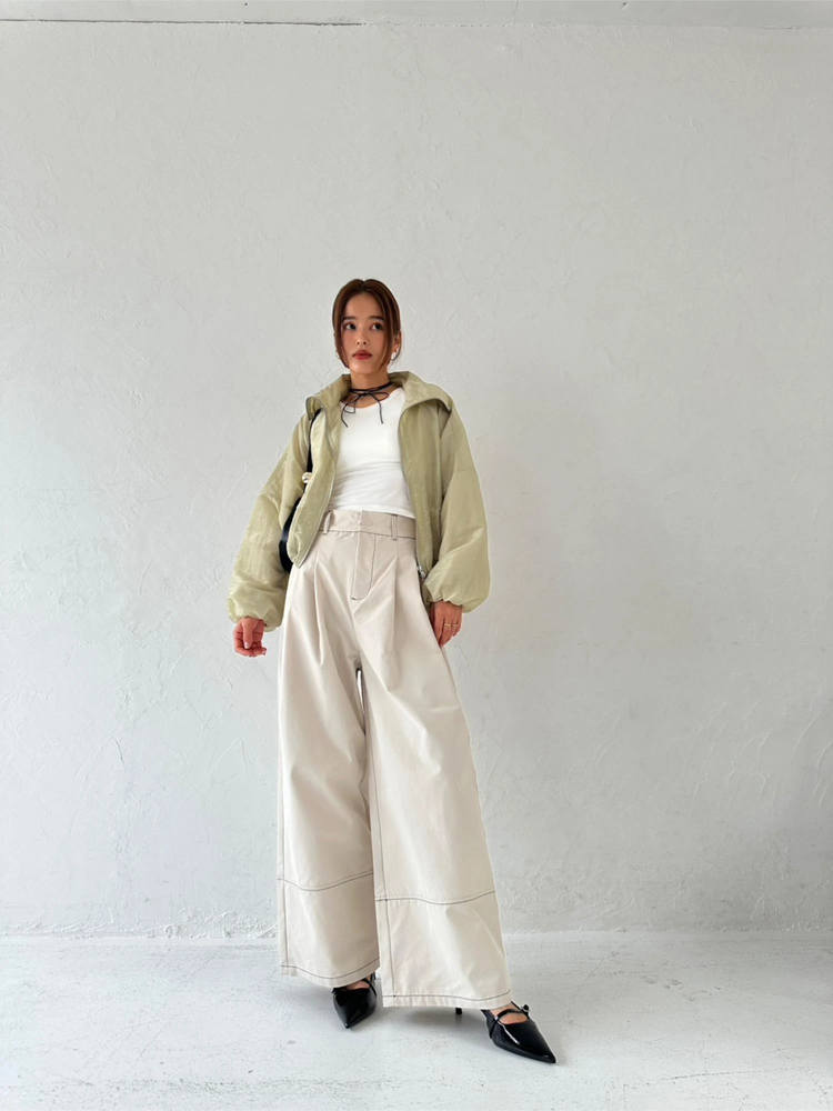 TRUNC 88(トランクエイティーエイト) |Sheer Cropped Blouson