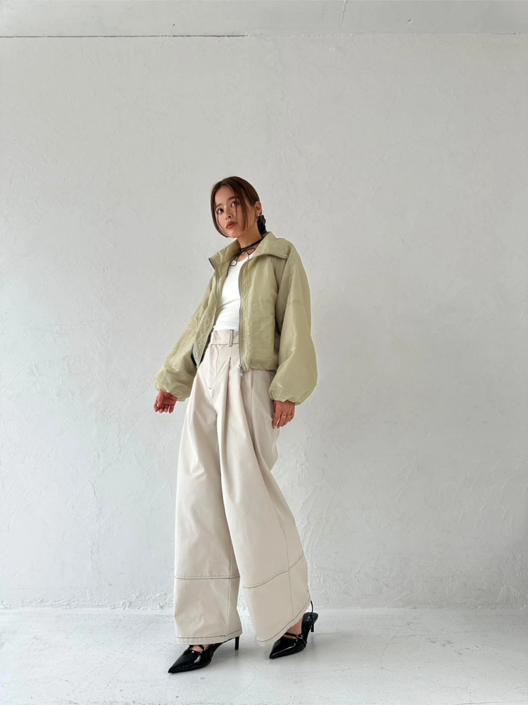 TRUNC 88(トランクエイティーエイト) |Sheer Cropped Blouson