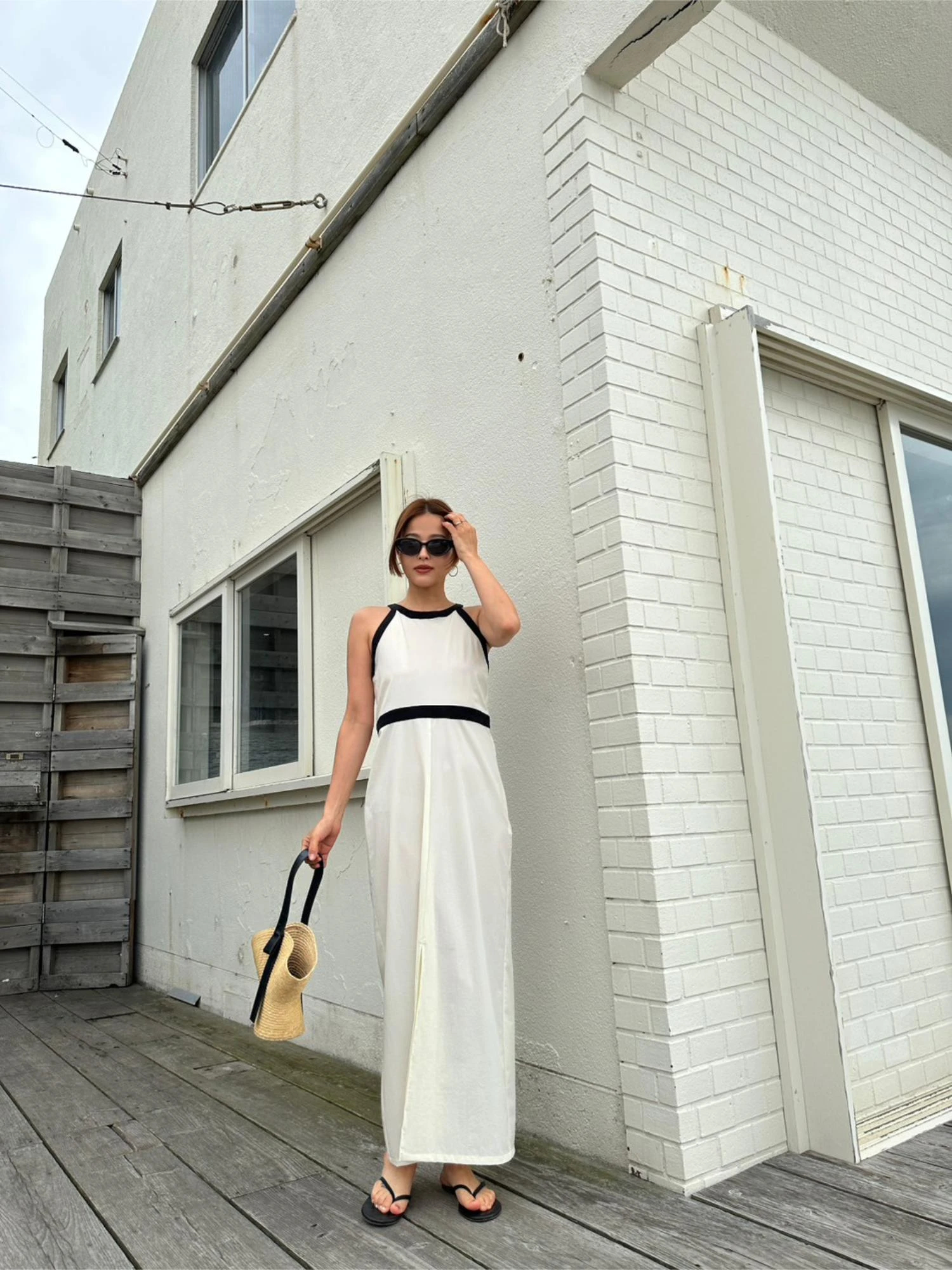 Waterlike Piping Dress / TRUNC 88（トランクエイティーエイト