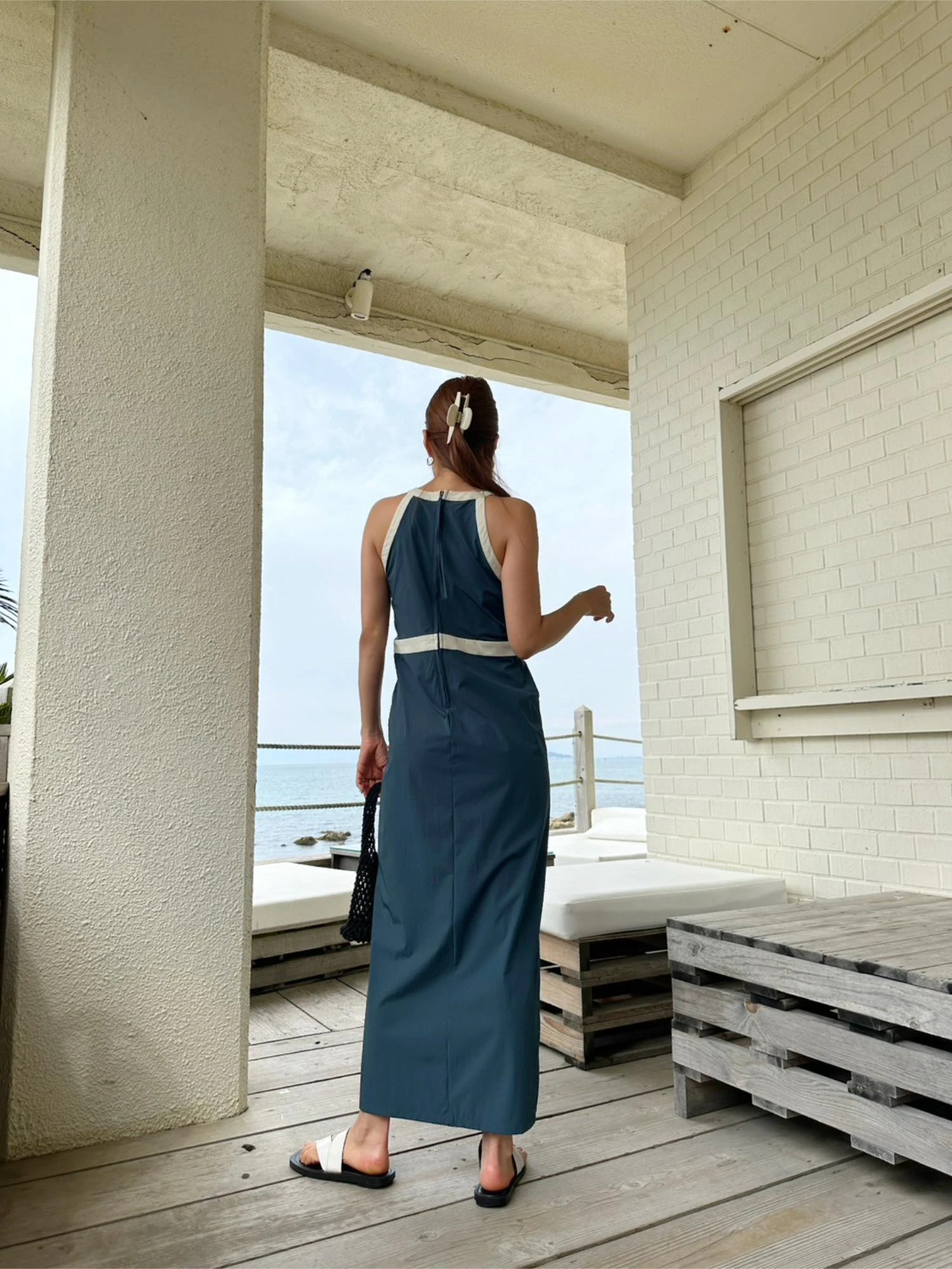 Waterlike Piping Dress / TRUNC 88（トランクエイティーエイト