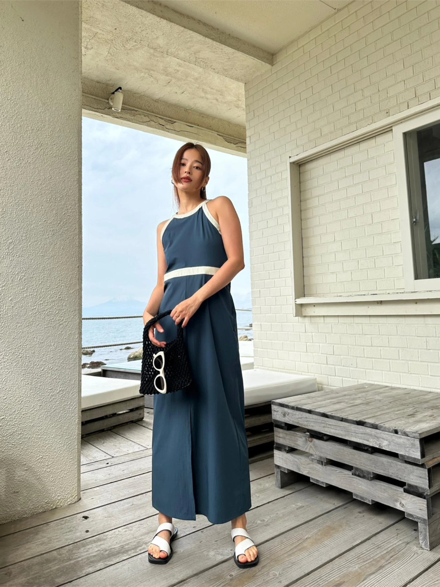 TRUNC88 Waterlike Side Open Dress ロングワンピ TRUNC 88（トランクエイティーエイト）の「Waterlike Side Open