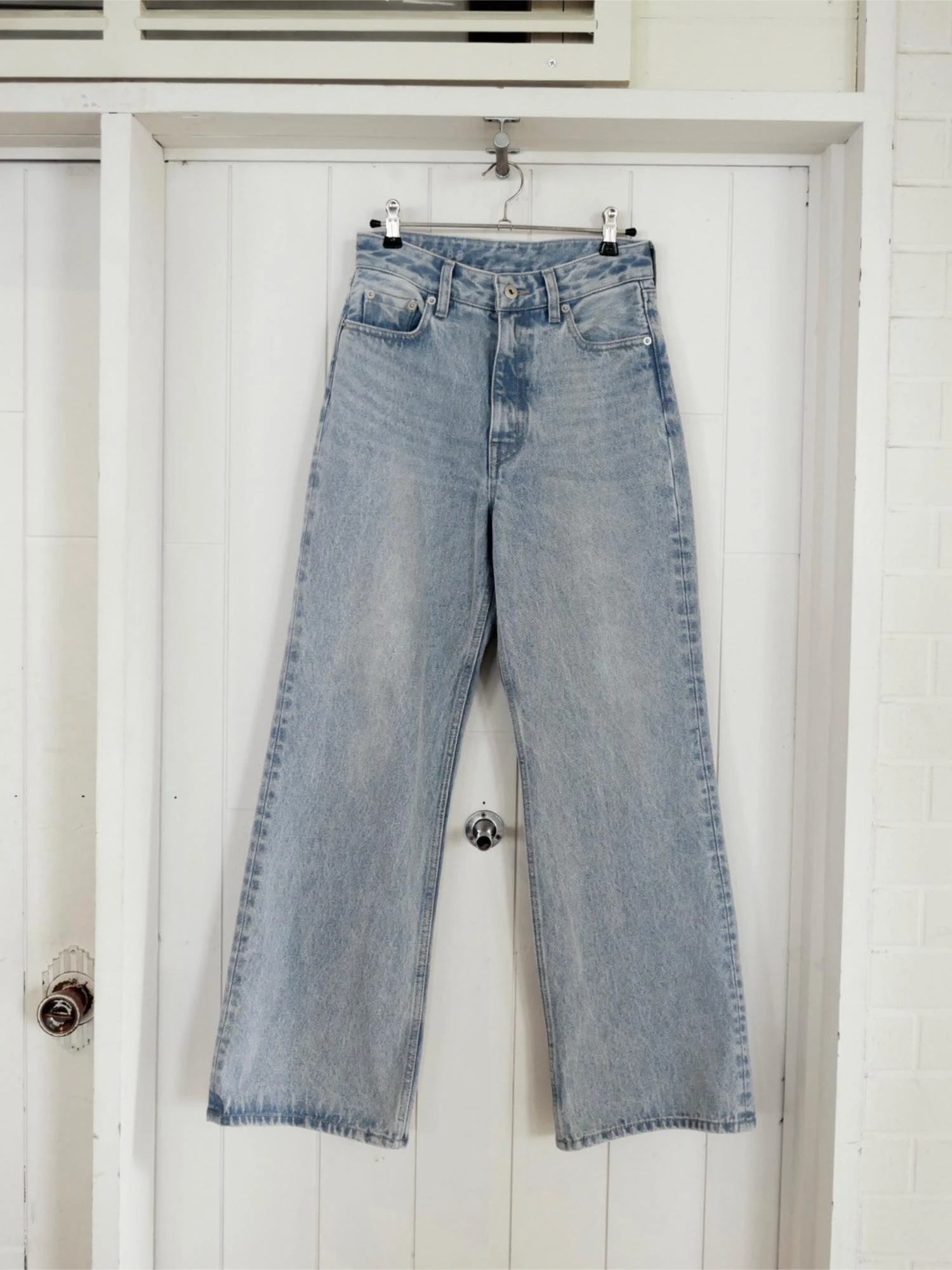 パンツ Semi flare denim GREY 1 Semi flare denim(0 GREY): パンツanuans