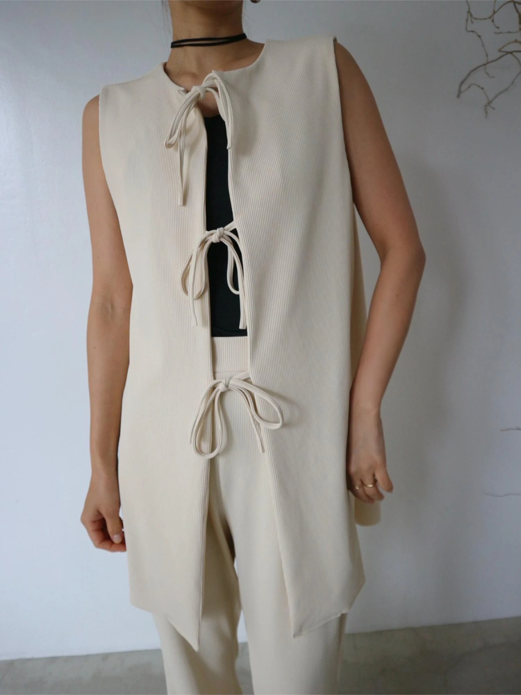Smooth Rib 2way Ribbon Tops / TRUNC 88（トランクエイティー