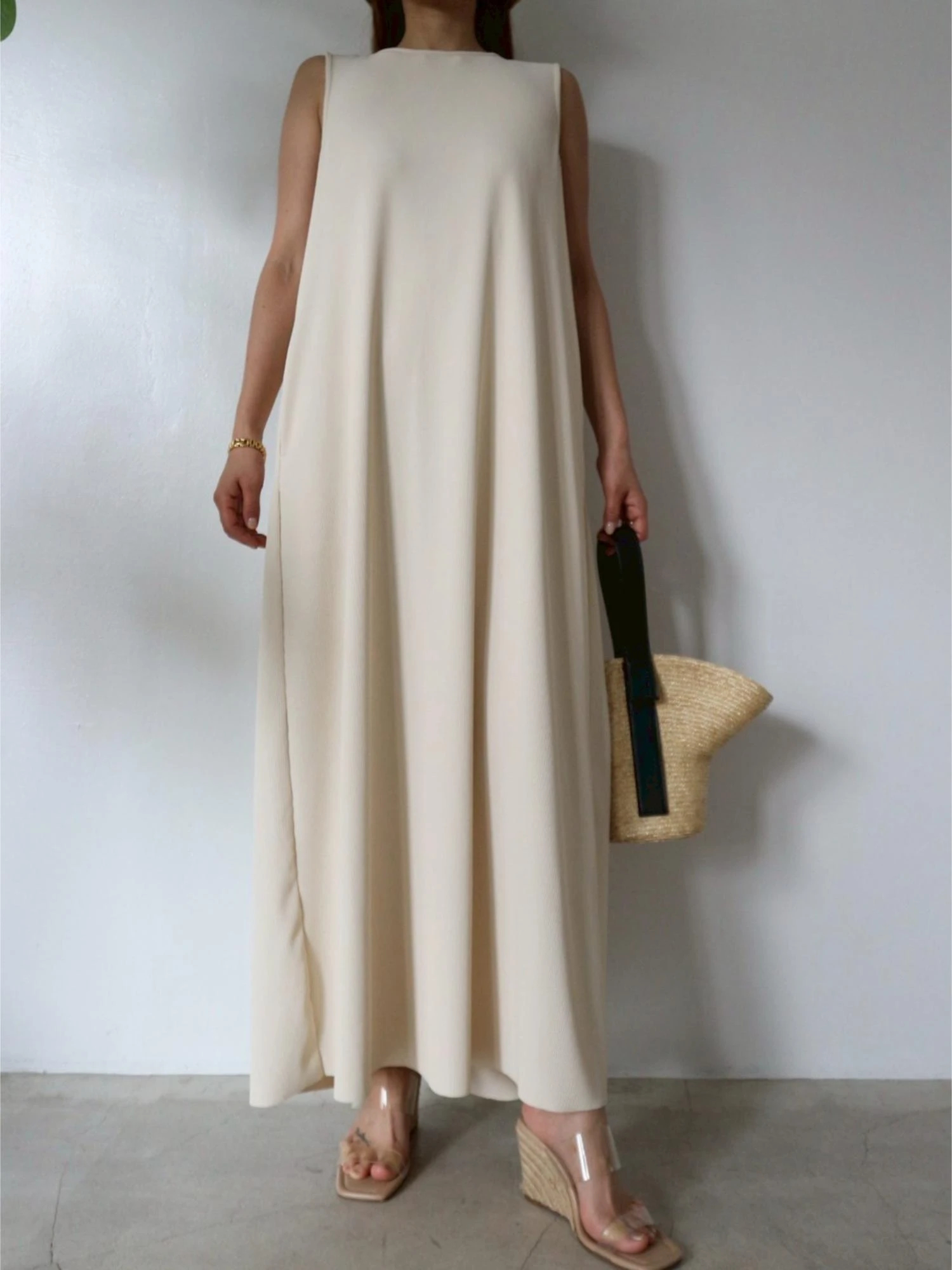 7月】Smooth Rib Long Dress / TRUNC 88（トランクエイティー
