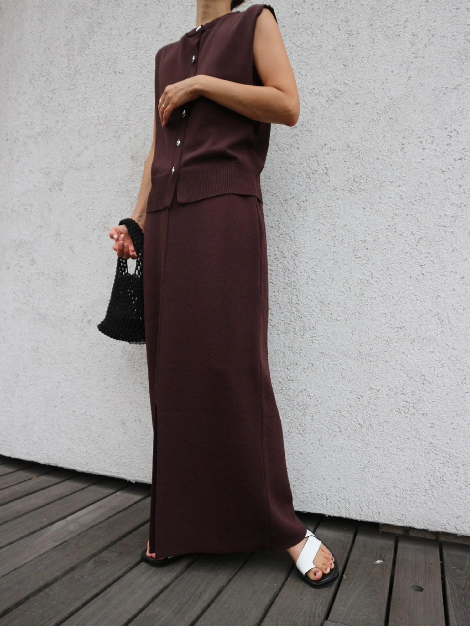 TRUNC88 サイドラインスカート Dry touch Knit Skirt / TRUNC 88（トランクエイティーエイト