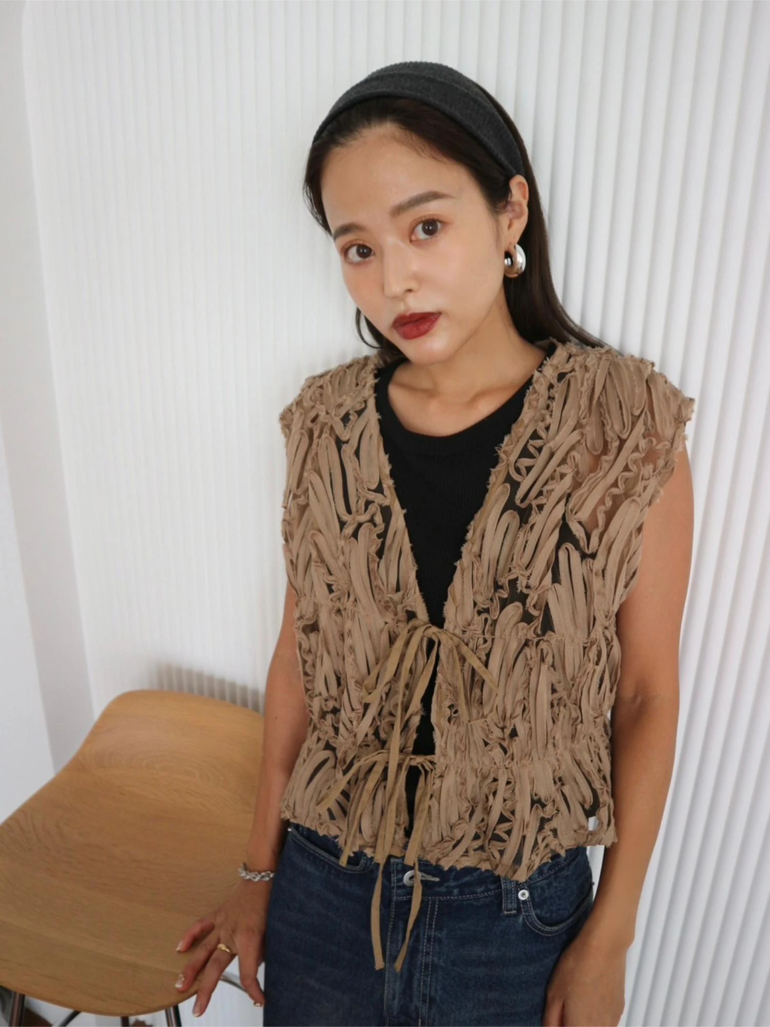 Embroidery Ribbon Vest / TRUNC 88（トランクエイティーエイト）の 