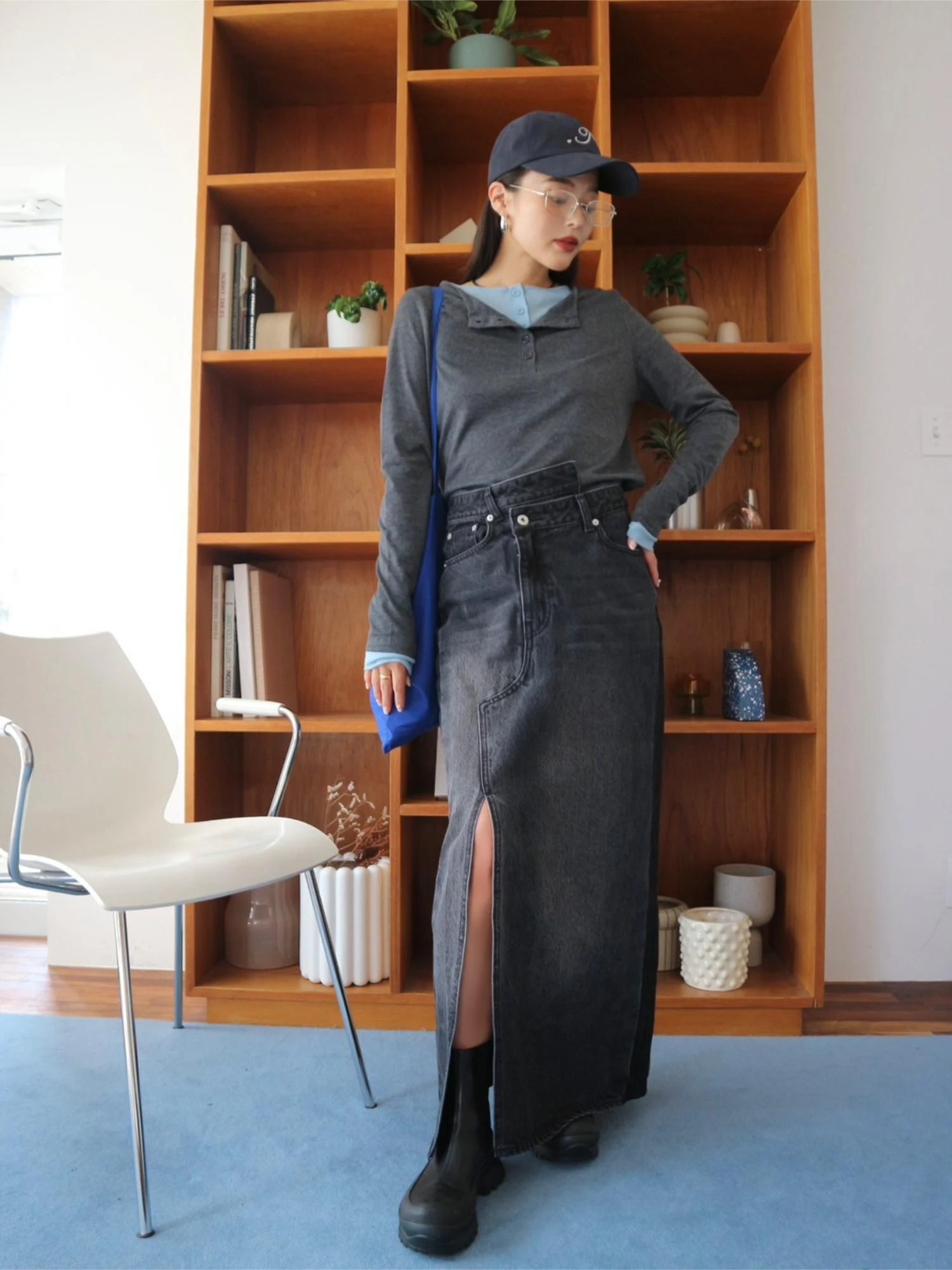Cross Waist Denim Skirt / TRUNC 88（トランクエイティーエイト）の