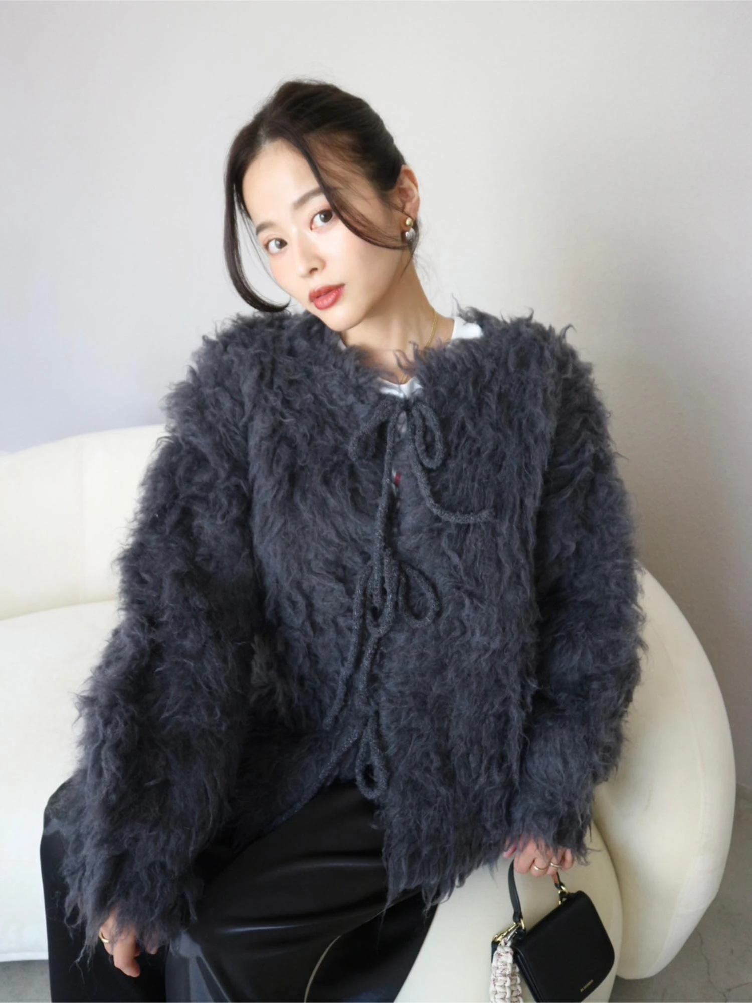 Fluffy Ribbon Cardigan / TRUNC 88（トランクエイティーエイト）の