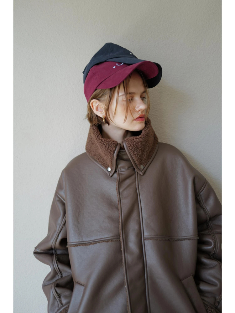 Boa Collar Faux Leather Blouson / TRUNC 88（トランクエイティー