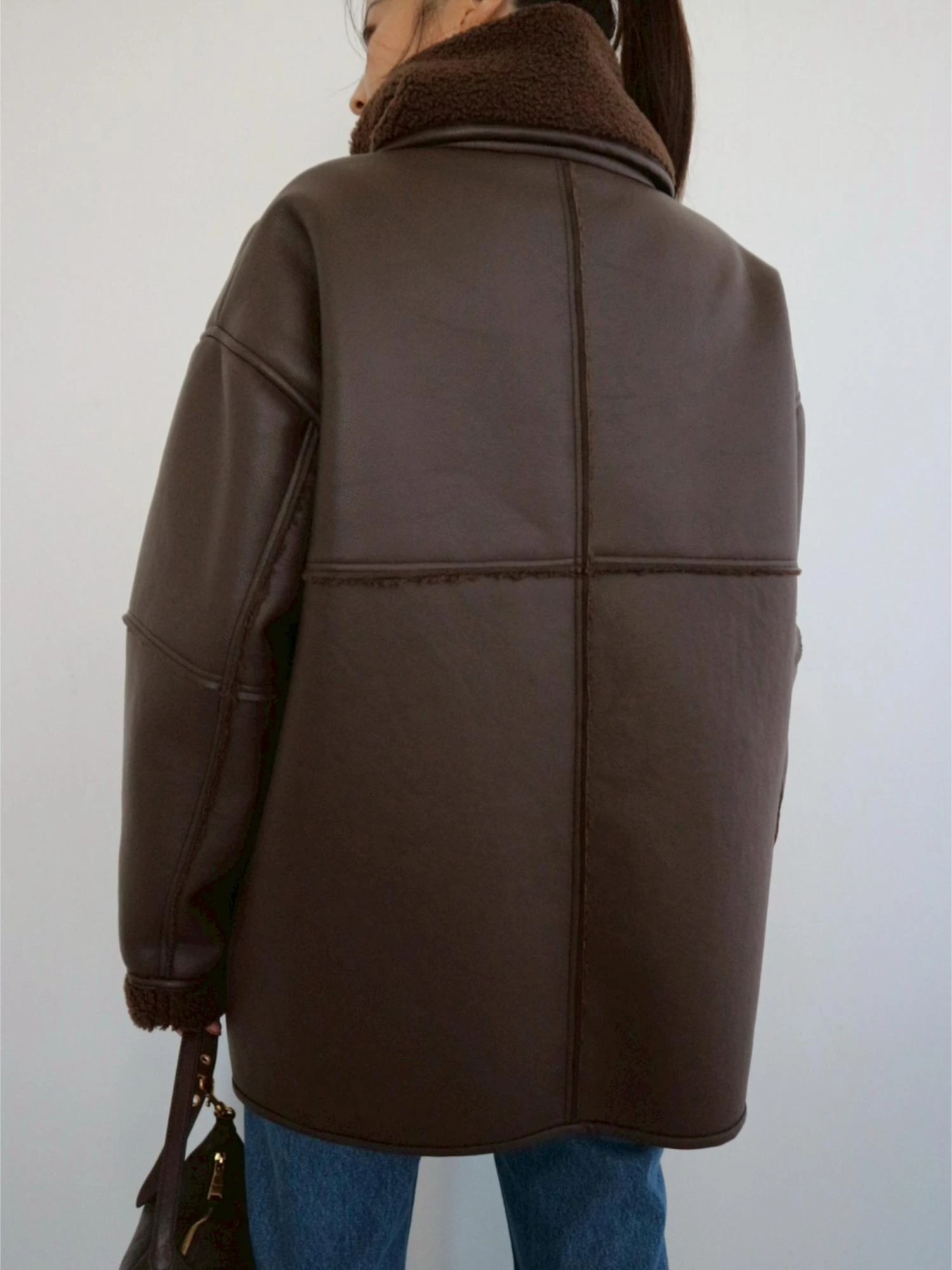 Boa Collar Faux Leather Blouson / TRUNC 88（トランクエイティー