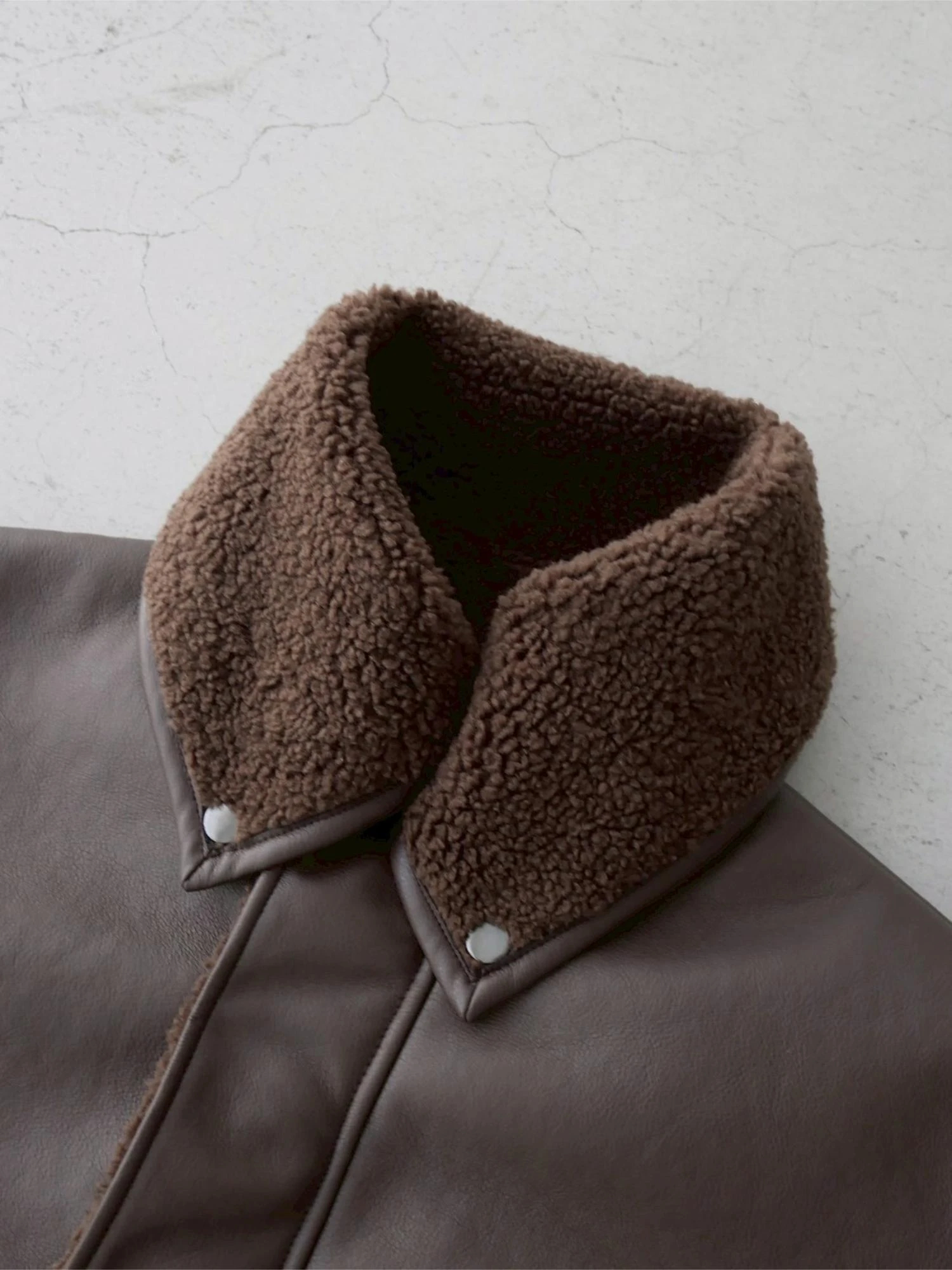 Boa Collar Faux Leather Blouson / TRUNC 88（トランクエイティー